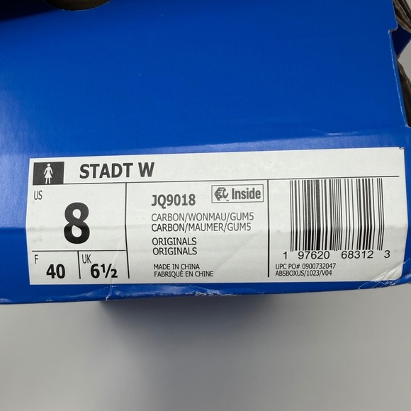 Adidas Stadt Womens Casual Sneakers Size 8 Carbon/Blush Pink/Gum Sole JQ9018-NWT - Picture 3 of 9